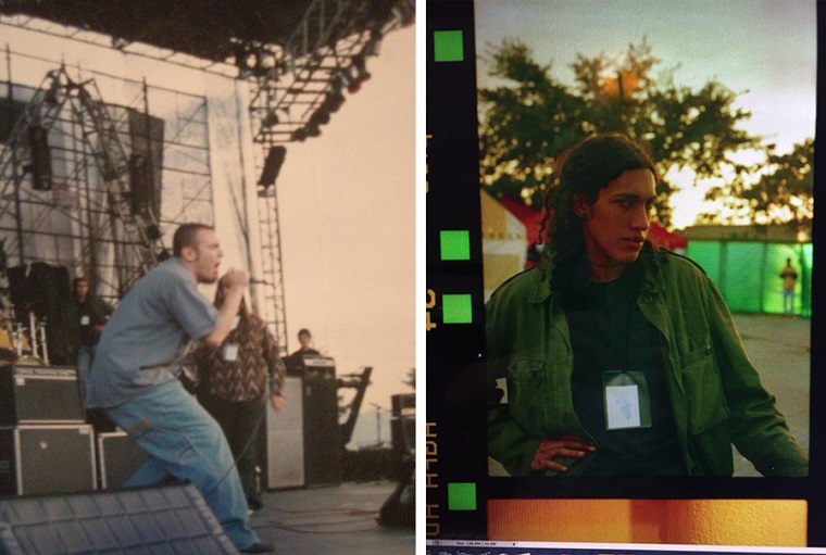 Donny (izq.) y Rafa como roadie (der.). 