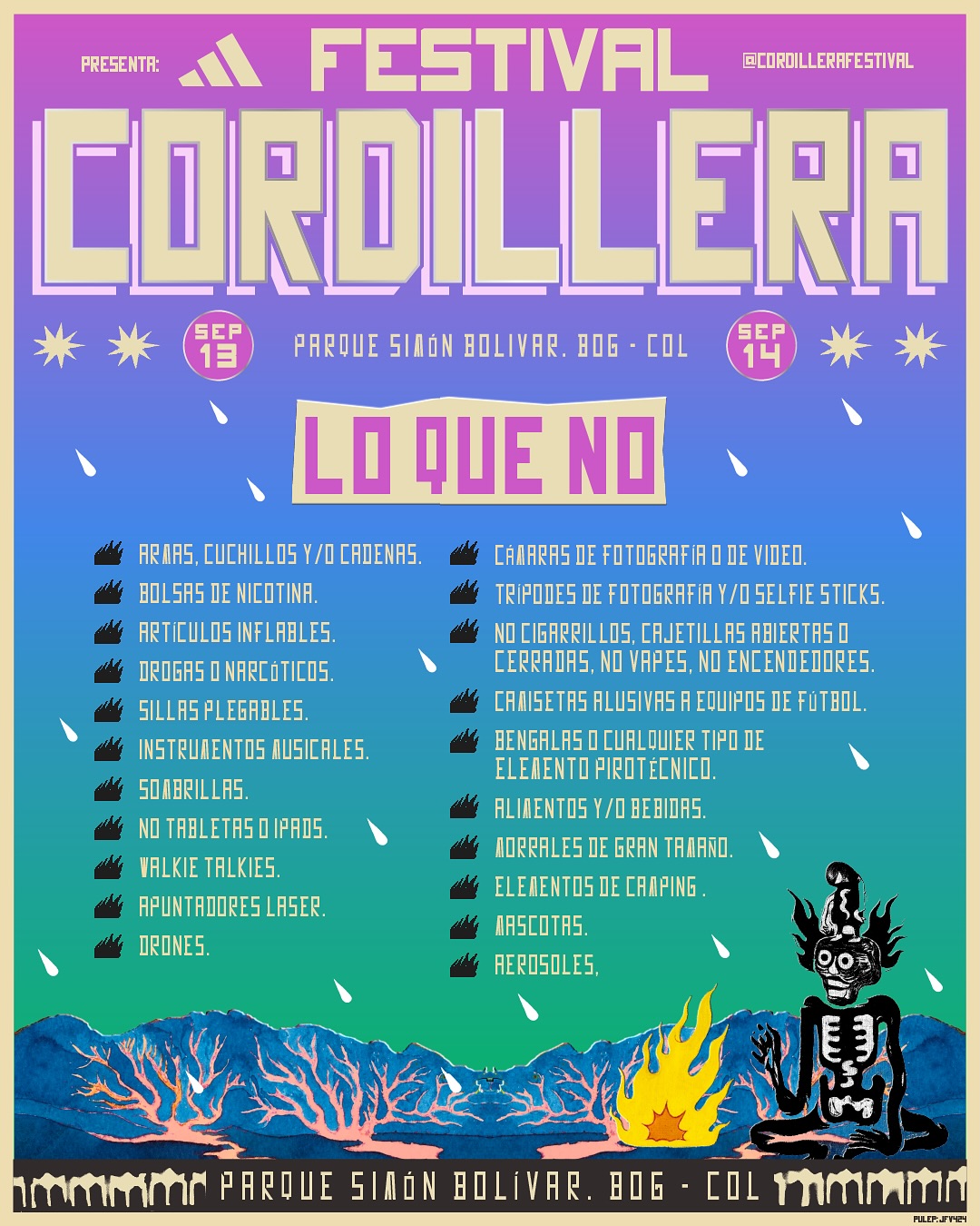 que no llevar al cordillera