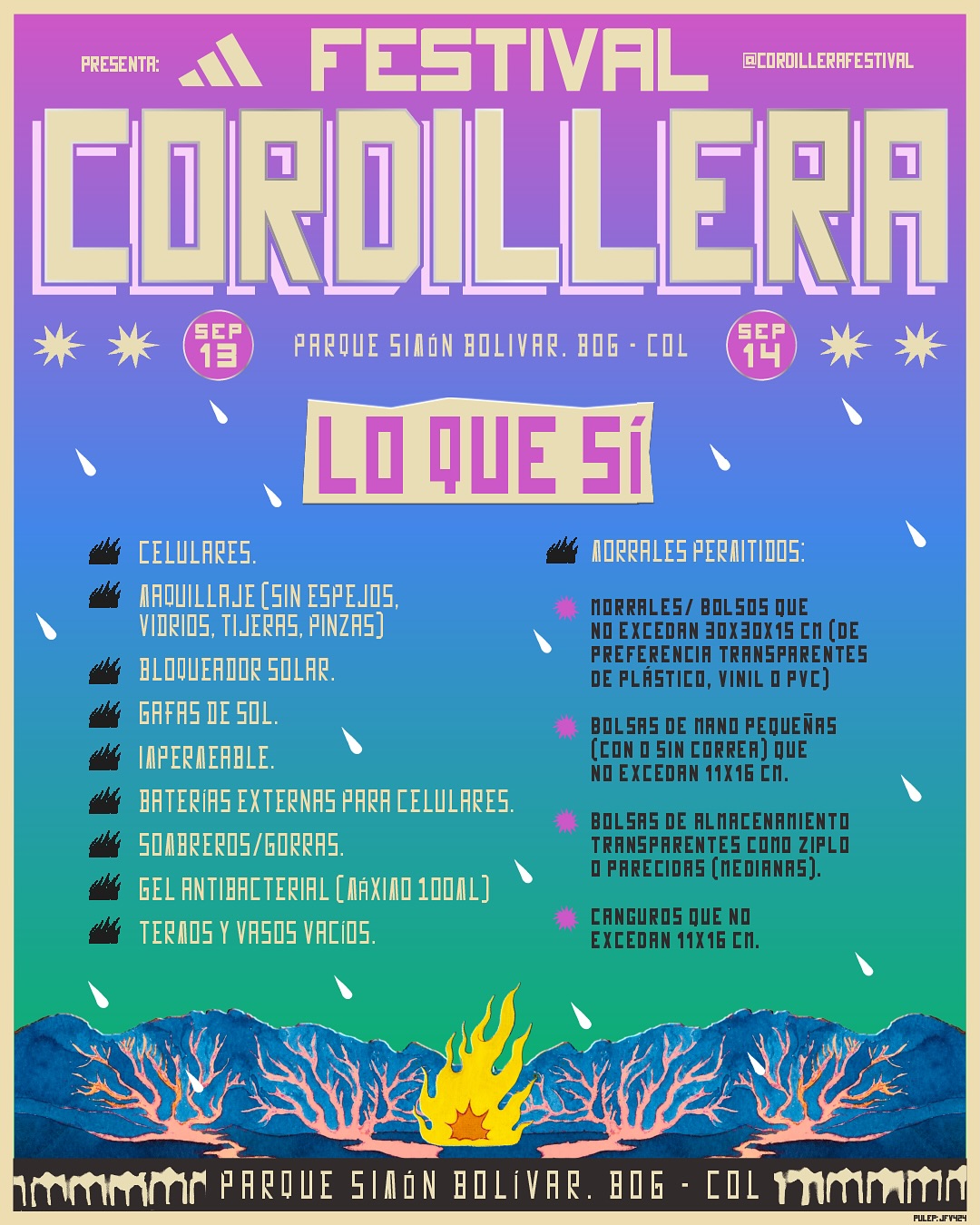 que llevar al festival cordillera