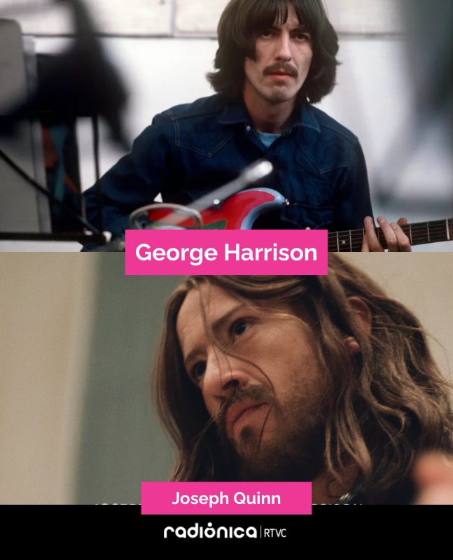 Joseph Quinn como George Harrison