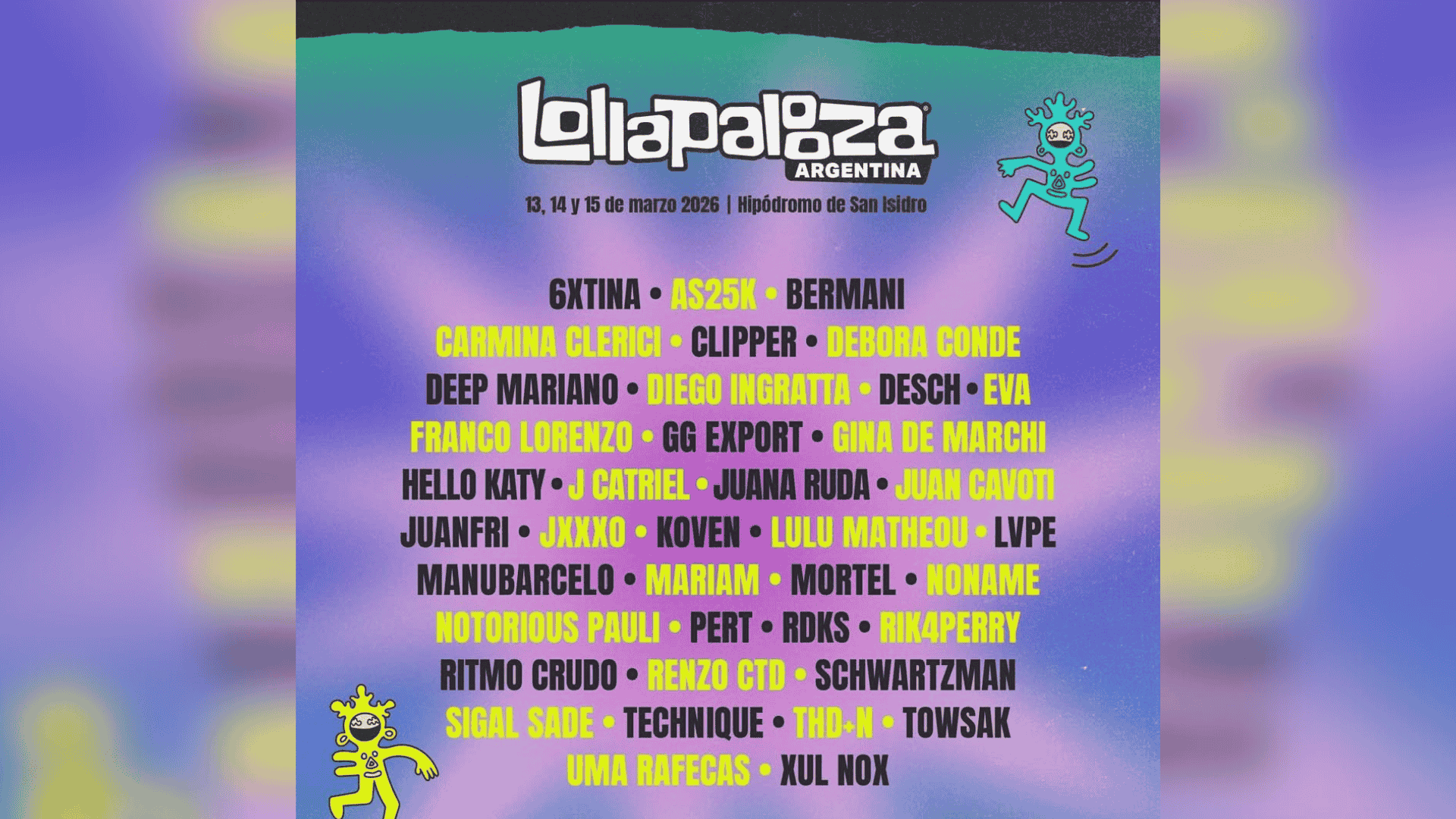 Cartel Lollapalooza Argentina