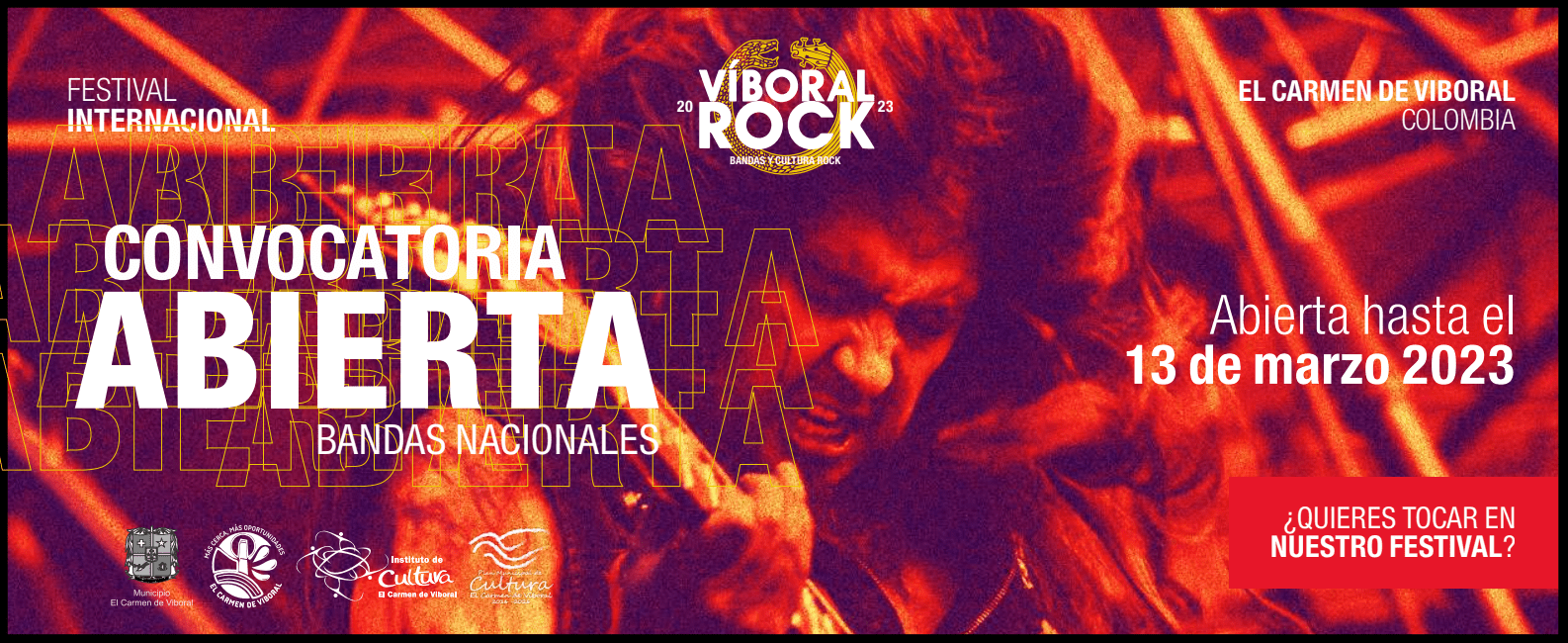 Abierta la convocatoria hacia las agrupaciones nacionales Viboral Rock