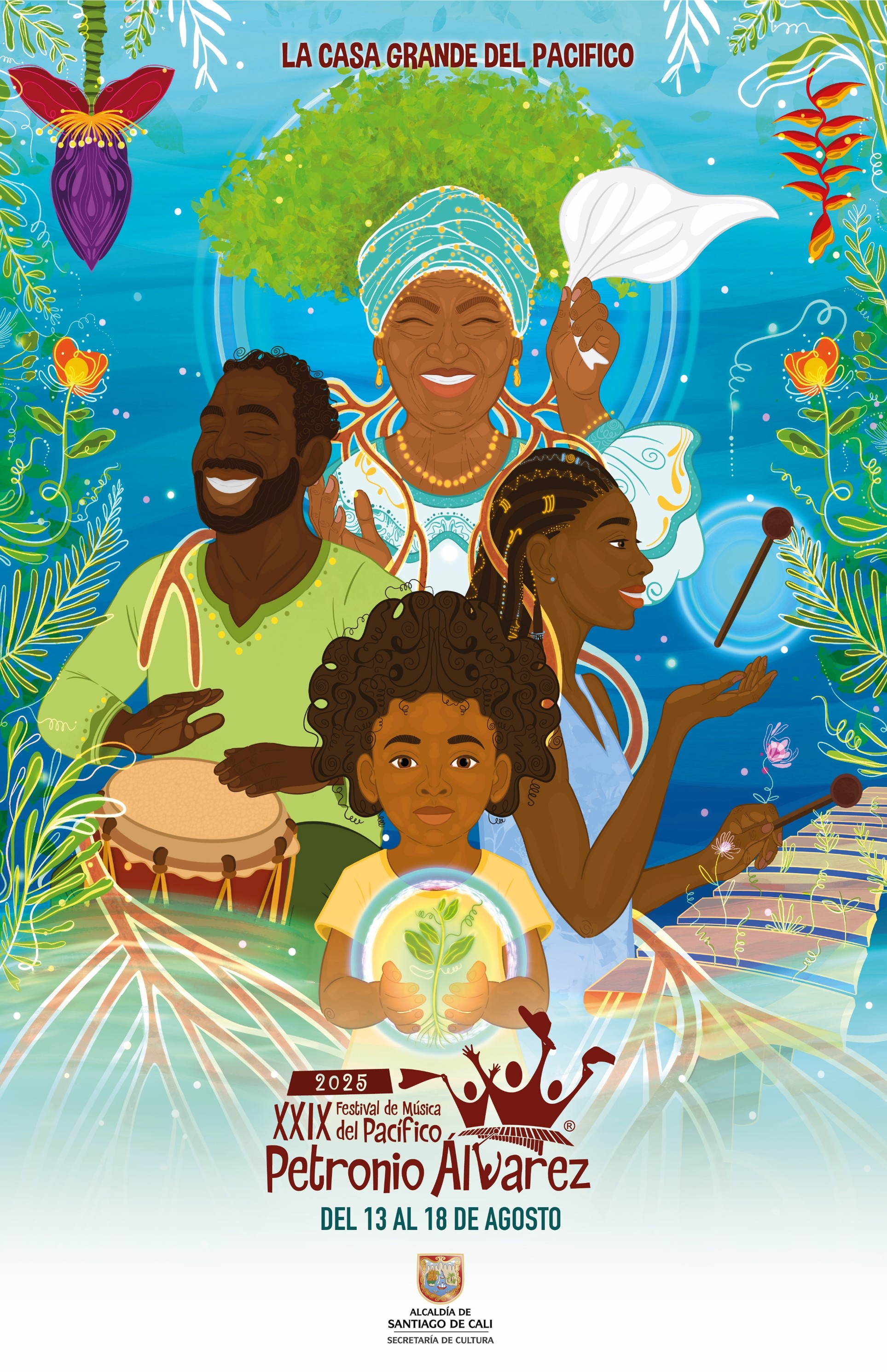 Afiche Oficial Petronio Álvarez 2025