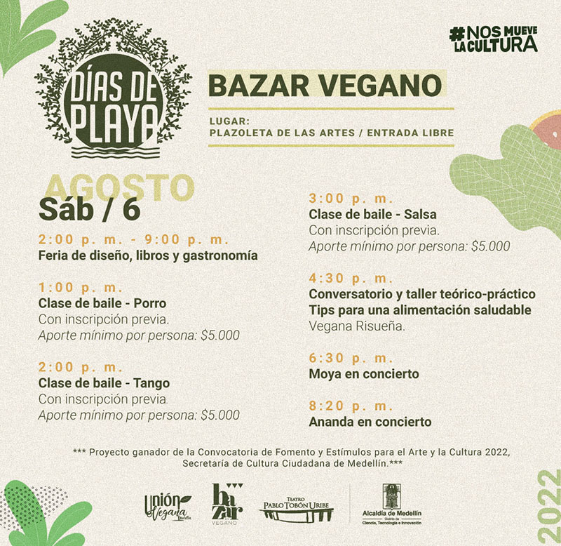 Programación Días de playa - Agosto 6