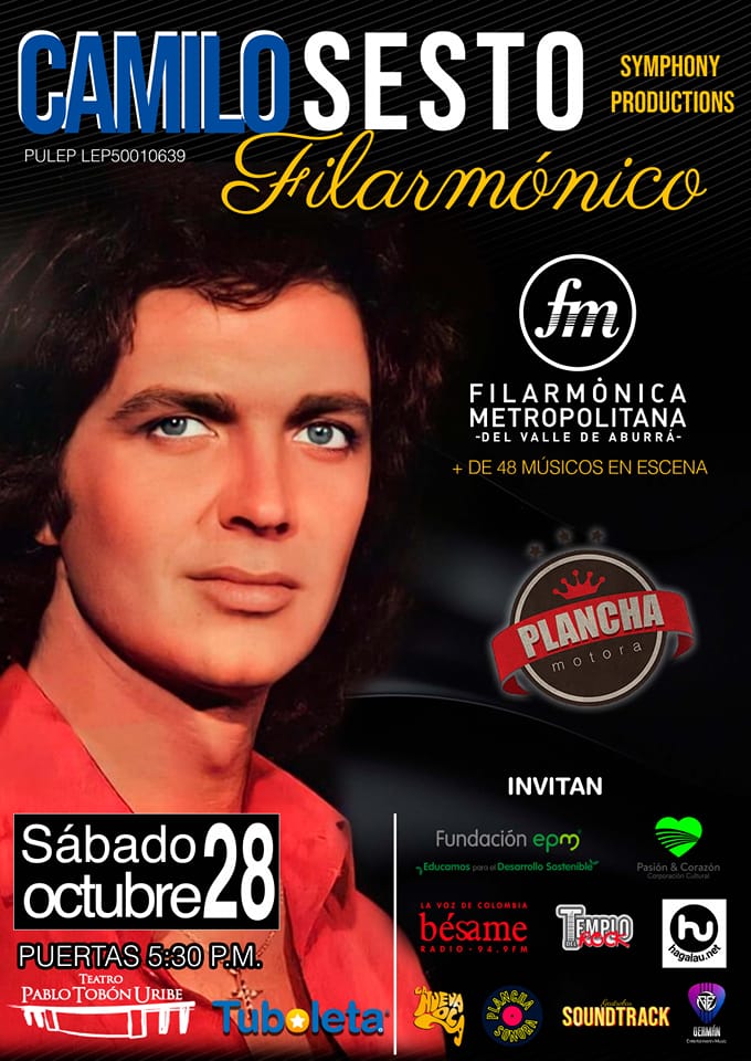 Tributo filarmónico a Camilo Sesto en Medellín