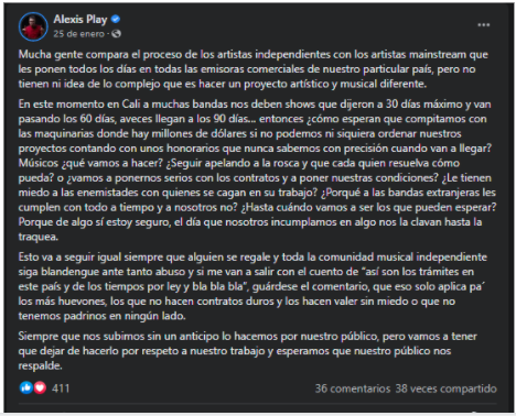 Alexis Play Reactivación