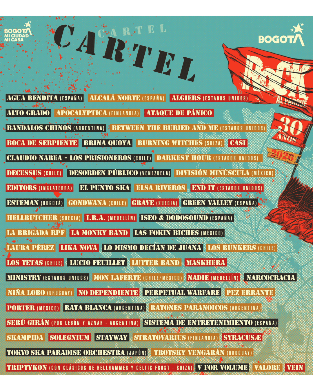 Cartel oficial Rock al Parque 2026