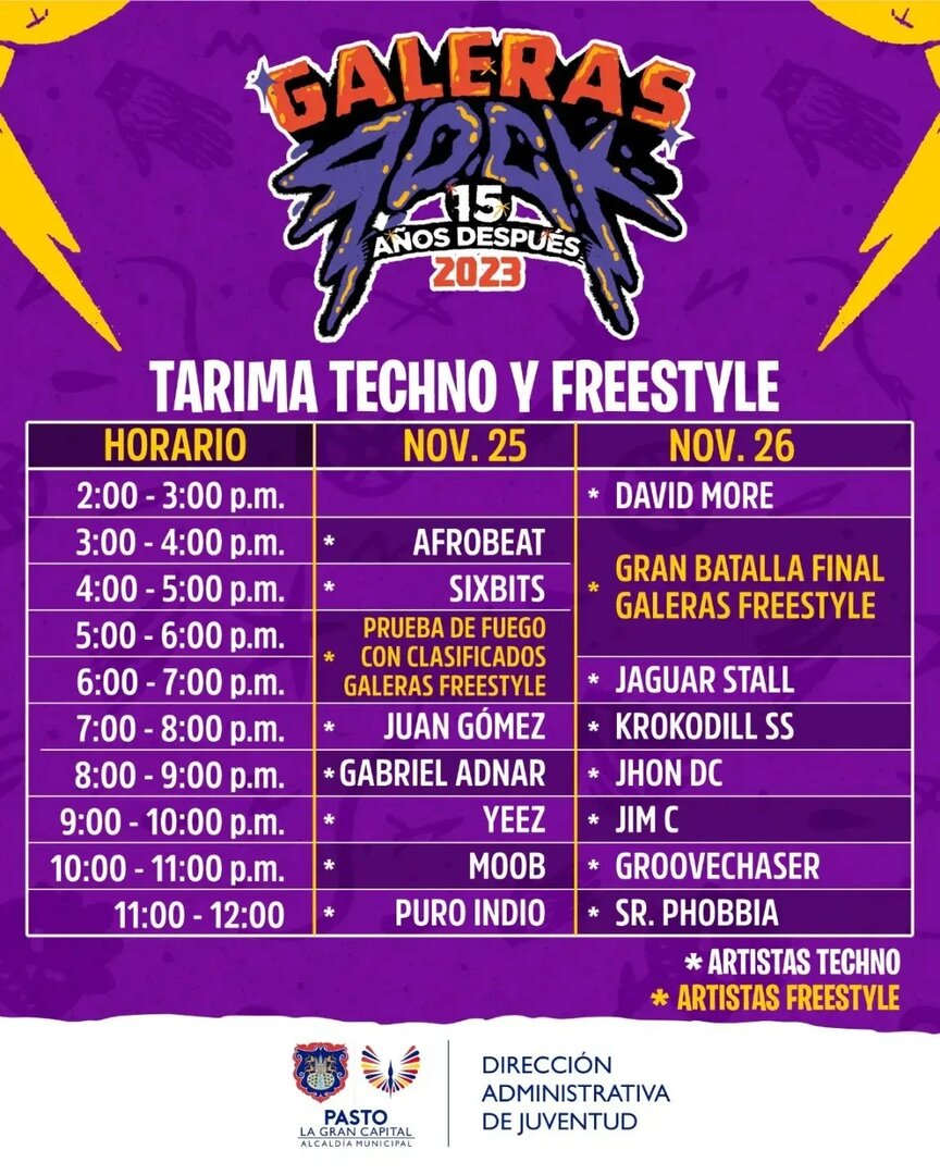 Tarima Alterna Galeras Rock 2023