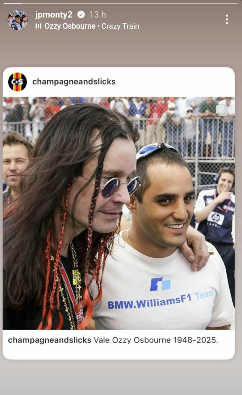 Juan Pablo Montoya y Ozzy Osbourne