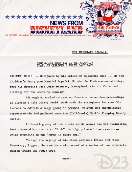 Candidatura Winnie Pooh