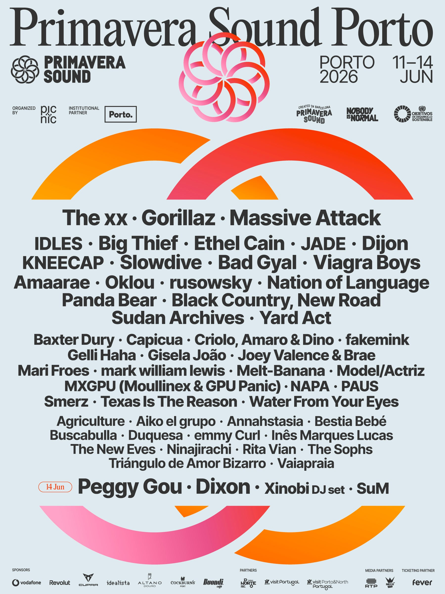 Cartel Primavera Sound Porto 2026
