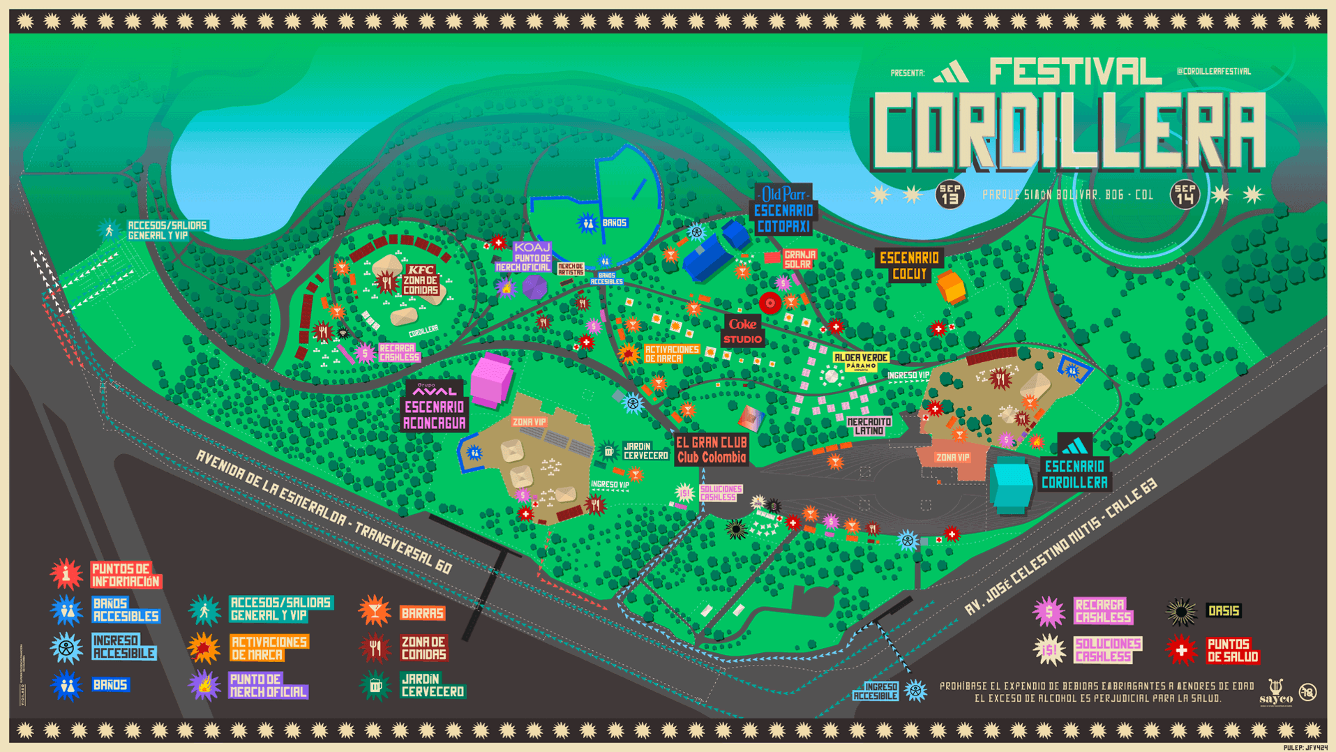 mapa festival cordillera 2025
