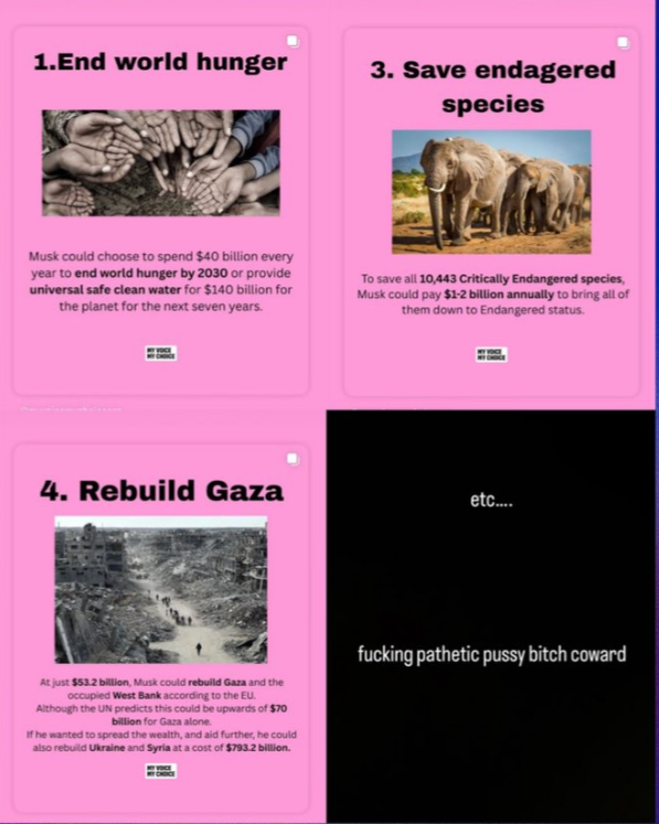 Historias de Billie Eilish criticando a Elon Musk