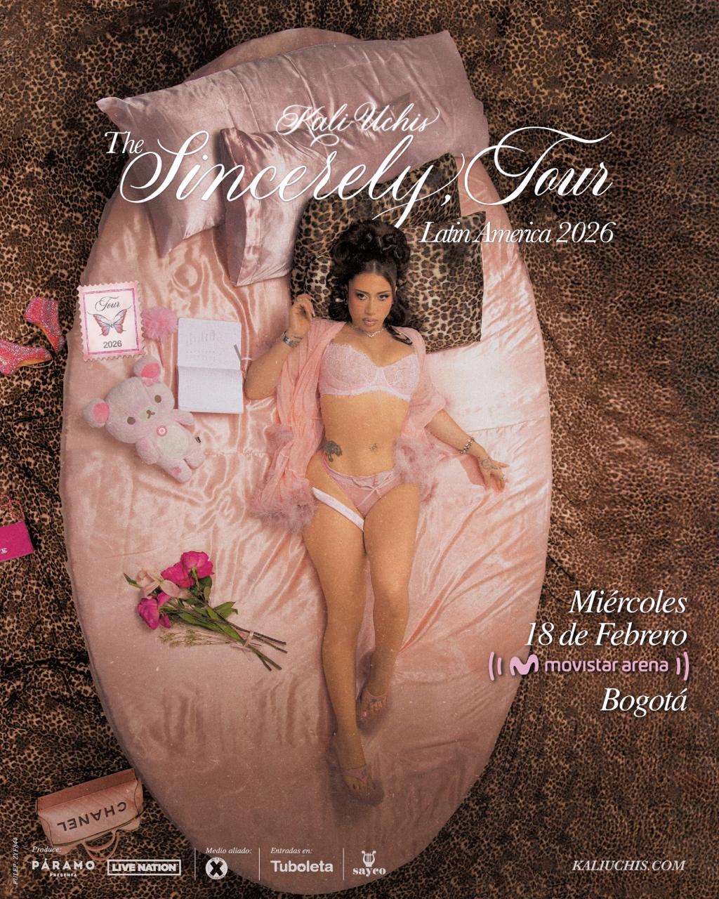 Kali Uchis en Bogotá 2026 en el Movistar Arena , cartel oficial Páramo Presenta