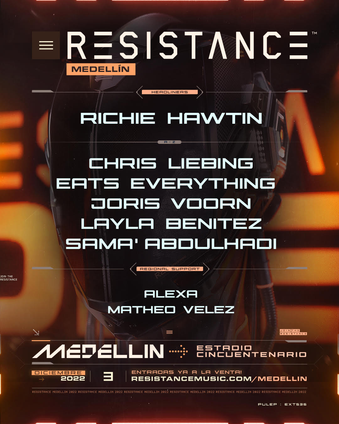 Cartel artistas Resistance 2022