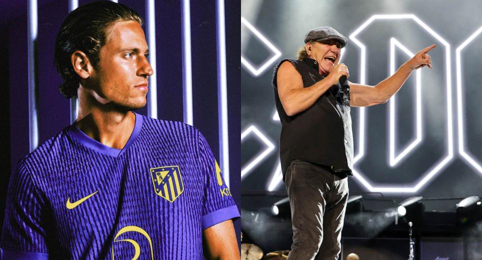 La nueva camisa del Atlético de Madrid inspirada en AC/DC