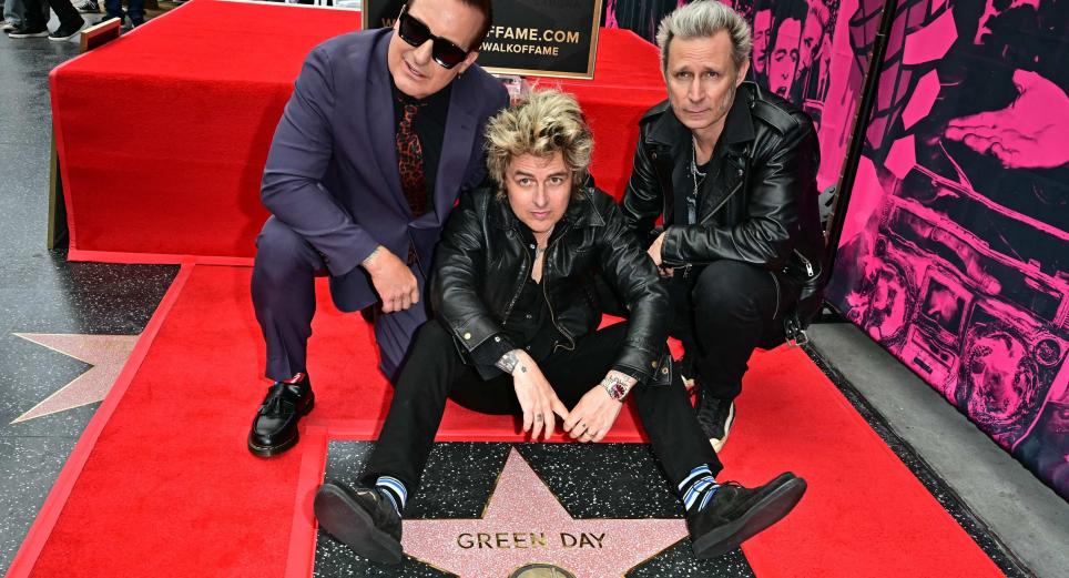 Green Day recibió su estrella en el Paseo de la Fama de Hollywood
