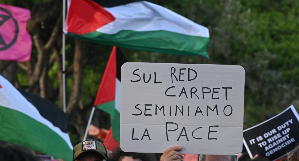 Manifestaciones contra el genocidio en Gaza protagonizaron la Mostra de Venecia 2025
