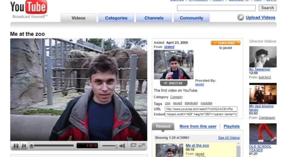 YouTube: la historia del primer video publicado en la plataforma