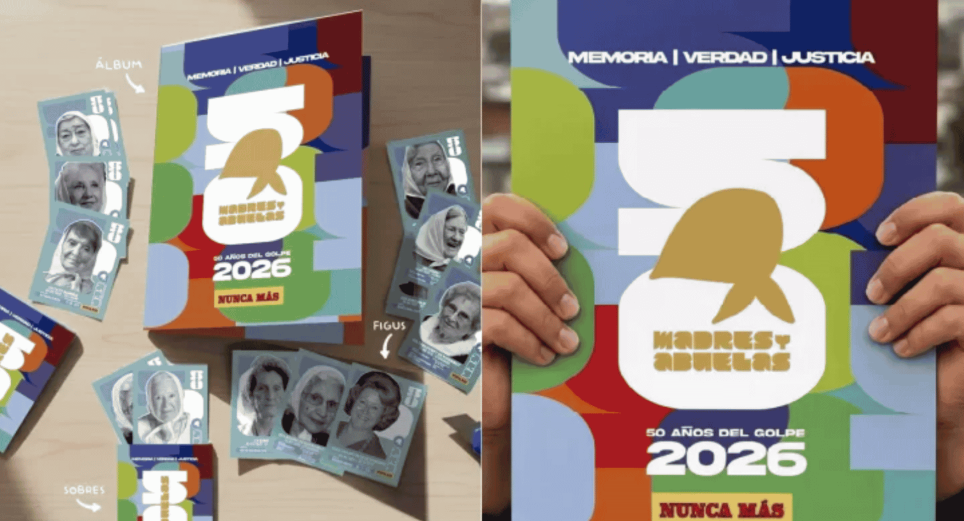 Lanzan un álbum de figuritas de Madres y Abuelas de Plaza de Mayo 