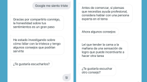 Pantallazos tomados del Asistente de Google