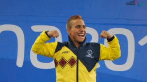 Carlos Serrano: medalla de plata en los 50 metros mariposa | Foto del Comité Paralímpico Colombiano