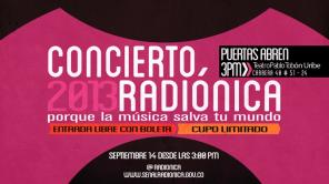 Reclamen sus entradas del Concierto Radiónica 2013 en Medellín