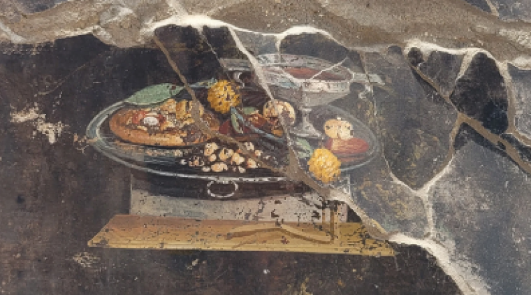 Descubren en Pompeya un fresco con una "pizza"