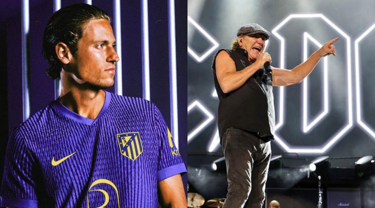 AC/DC inspira al Atlético de Madrid para crear su nueva camisa