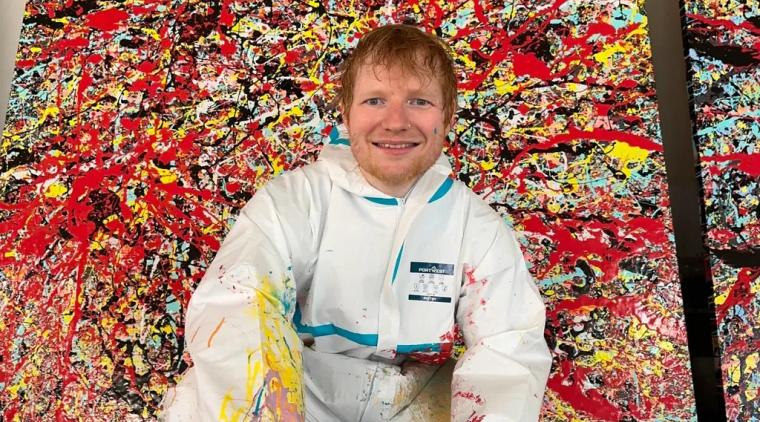 La faceta de Ed Sheeran como pintor, hace arte abstracto | Foto AFP