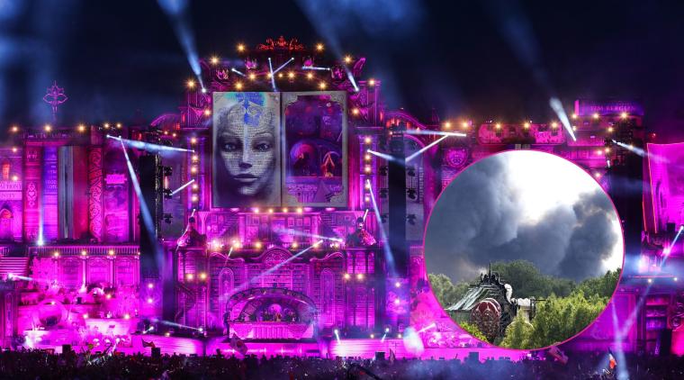 Tomorrowland 2025: se incendió el escenario principal  | Fotos de AFP