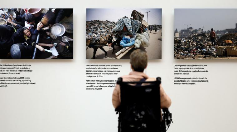Fotos de Gaza en el museo Thyssen de Madrid buscan generar conciencia | Foto AFP