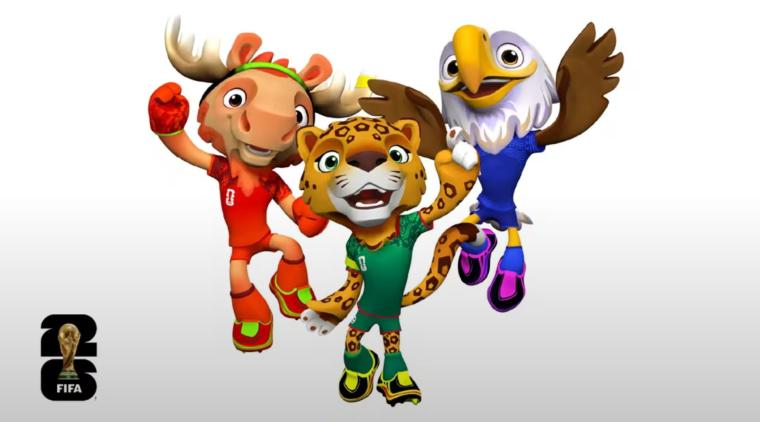 Maple, Zayu y Clutch, mascotas oficiales del Mundial 2026