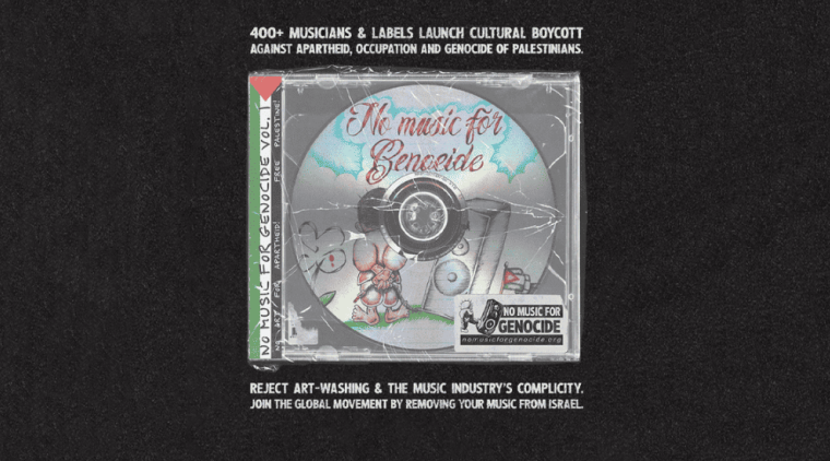 No music for genocide: iniciativa contra el genocidio en Gaza