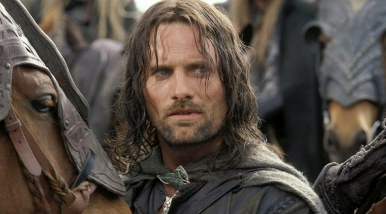 Viggo Mortensen como Aragorn en la trilogía El Señor de los Anillos. 