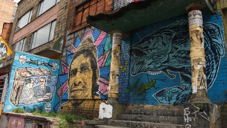 Graffiti en ruinas. Chapinero, Bogotá. Foto de Colprensa.