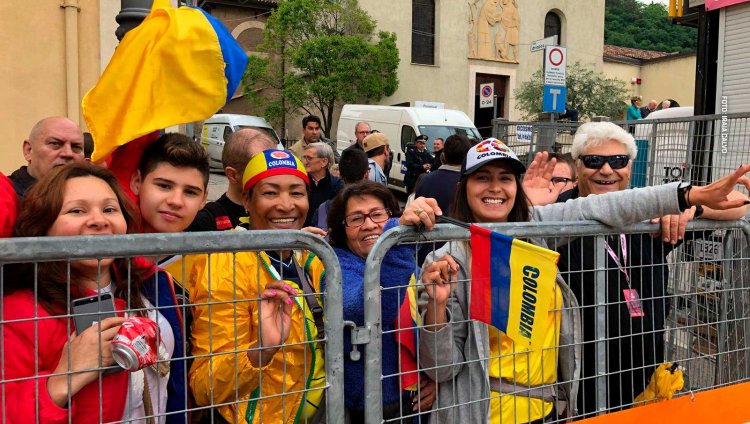 Colombianos en el Giro de Italia 2018. Foto: Señal Colombia