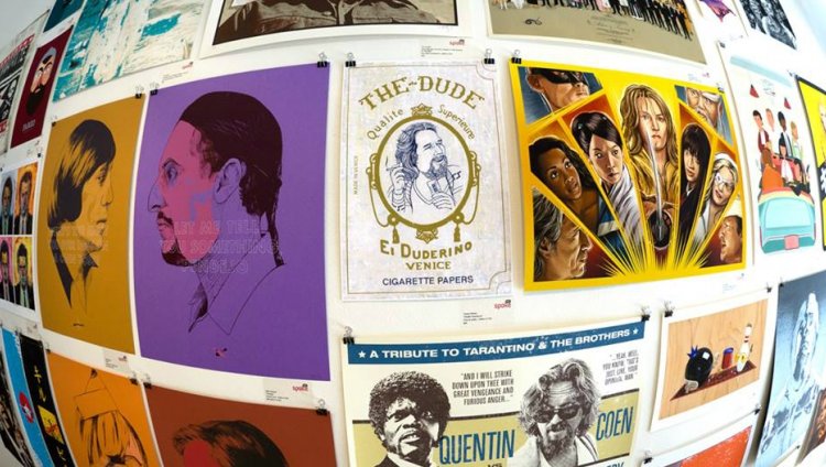Quentin Tarantino vs Los Hermanos Coen en una exposición de pintura Quentin Tarantino vs Los Hermanos Coen en una exposición de pintura