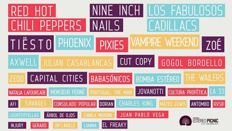 RHCP, NI?, Savages, AFI, Phoenix, Zoé y The Wailers entre las 40 del Estéreo Picnic 2014 RHCP, NI?, Savages, AFI, Phoenix, Zoé y The Wailers entre las 40 del Estéreo Picnic 2014