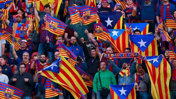 Referendo Catalán: Una Liga sin el Barcelona Hinchas del FC Barcelona. Foto: Gonzalo Arroyo Moreno/Getty Images