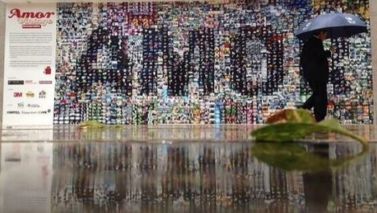 El primer gran muro de fotos en Colombia El primer gran muro de fotos en Colombia