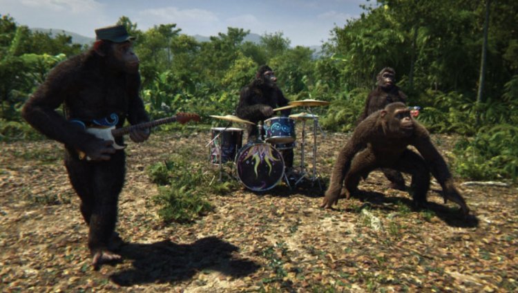 Bailen como chimpancés con el nuevo video de Coldplay Coldplay en 3D.