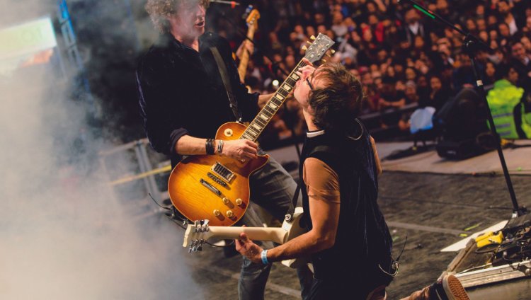 El 'Gaucho Power' de El Cuarteto de Nos Foto por Lina Botero en el Concierto Radiónica 2016
