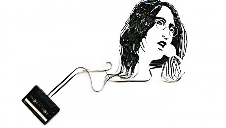 11 artistas retratados con cintas de casetes 11 artistas retratados con cintas de casetes
