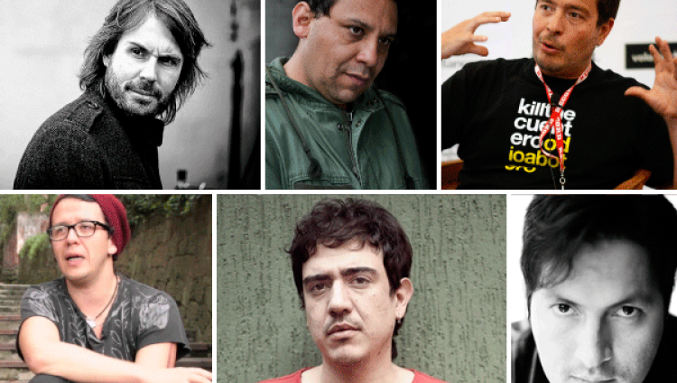 Y el cine se hizo música Andi Baiz, Harold Trompetero, Carlos Moreno, Rubén Mendoza, Óscar Ruiz Navia, Jorge Navas. Directores de cine colombiano.