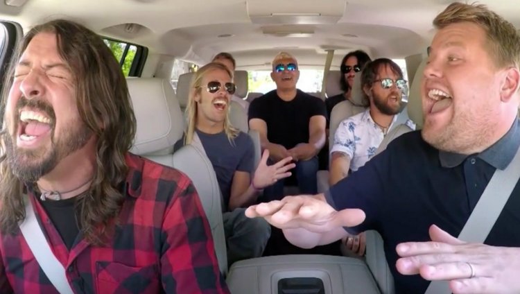 ‘Are you ready?’ Este es el tremendo Carpool Karaoke de Foo Fighters Foto: Captura de Youtube del canal oficial de James Corden
