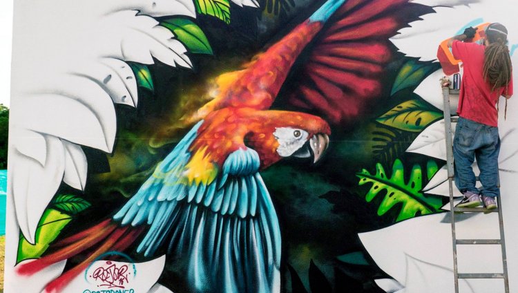 Pereirano llevará la batuta del grafiti colombiano en el Meeting of Styles Imágenes extraídas del Facebook de Rojor