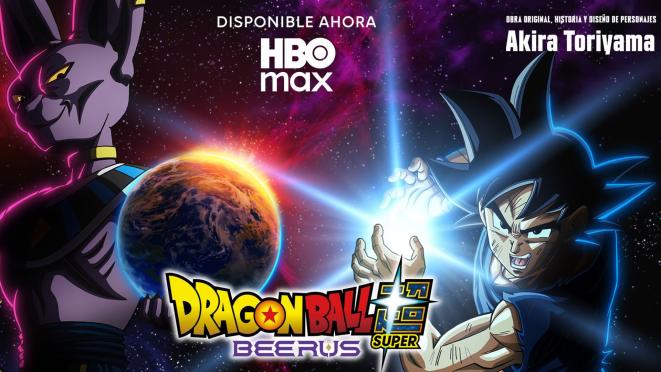 Goku y Beerus en Dragon Ball Super: Beerus, versión mejorada disponible en HBO Max desde octubre de 2026.