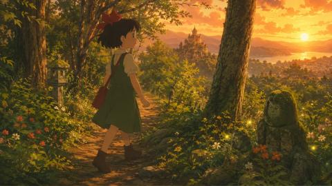 Prompt para crear escena estilo Studio Ghibli con IA