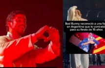 Bad Bunny reconoció en Argentina a fan que lo contrató para sus 15 años 